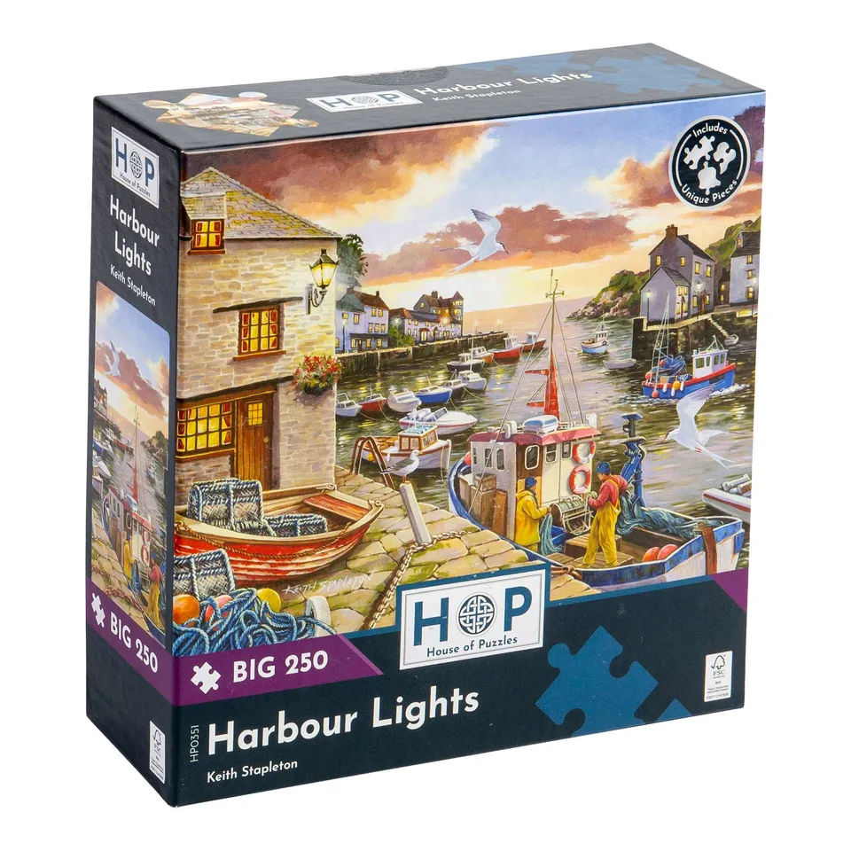 house-of-puzzles-harbour-lights-puzzle-250-pi-ces-port-nuit image 1