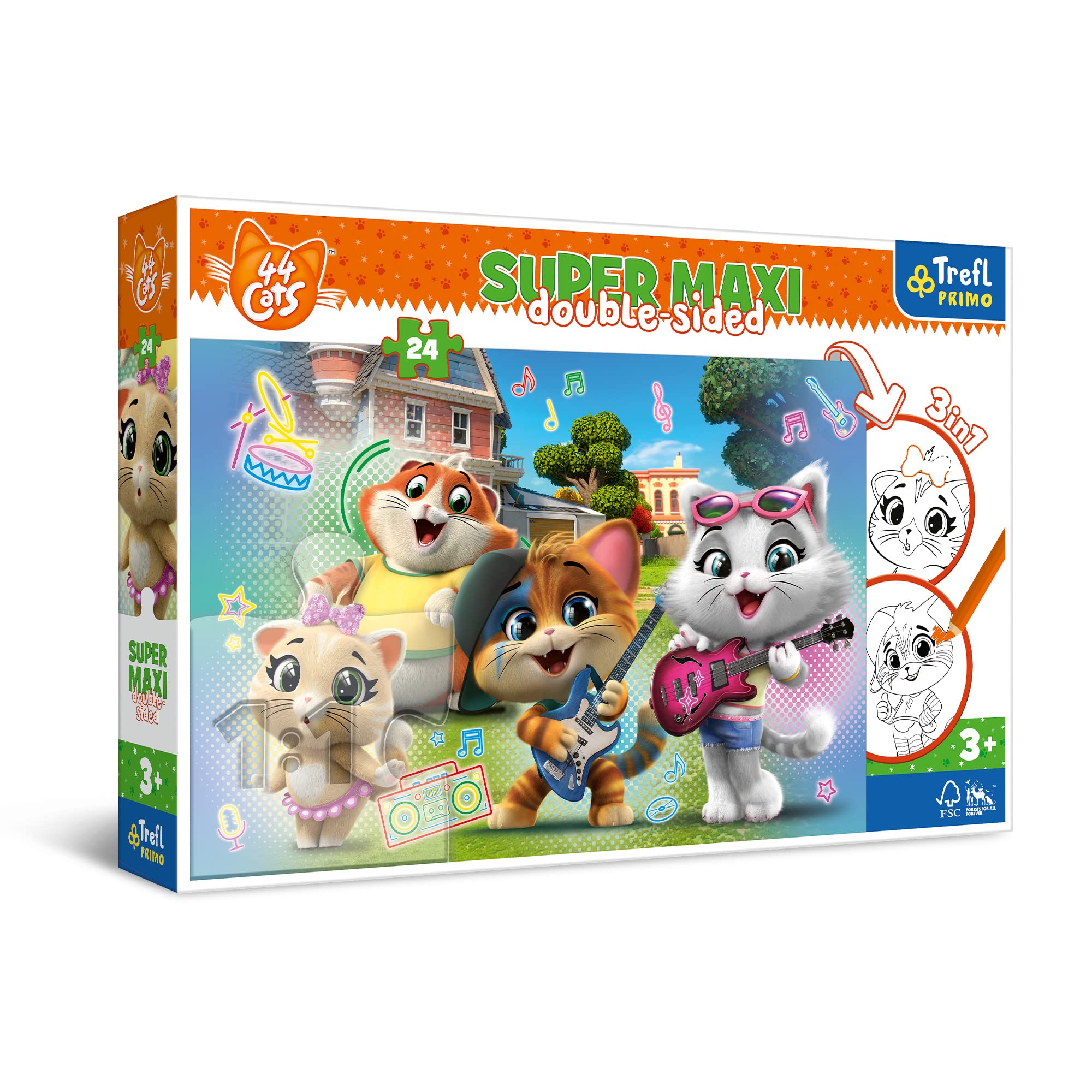 trefl-baby-primo-24-pi-ces-puzzle-enfant-44-cats-3-en-1 image 1