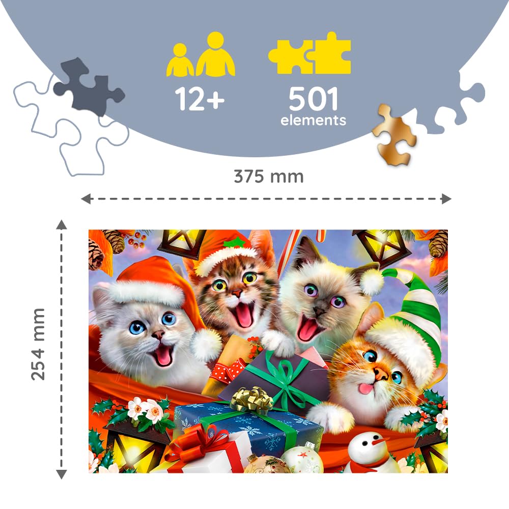 trefl-wood-craft-chatons-de-no-l-puzzle-bois-500-1-pi-ces image 4