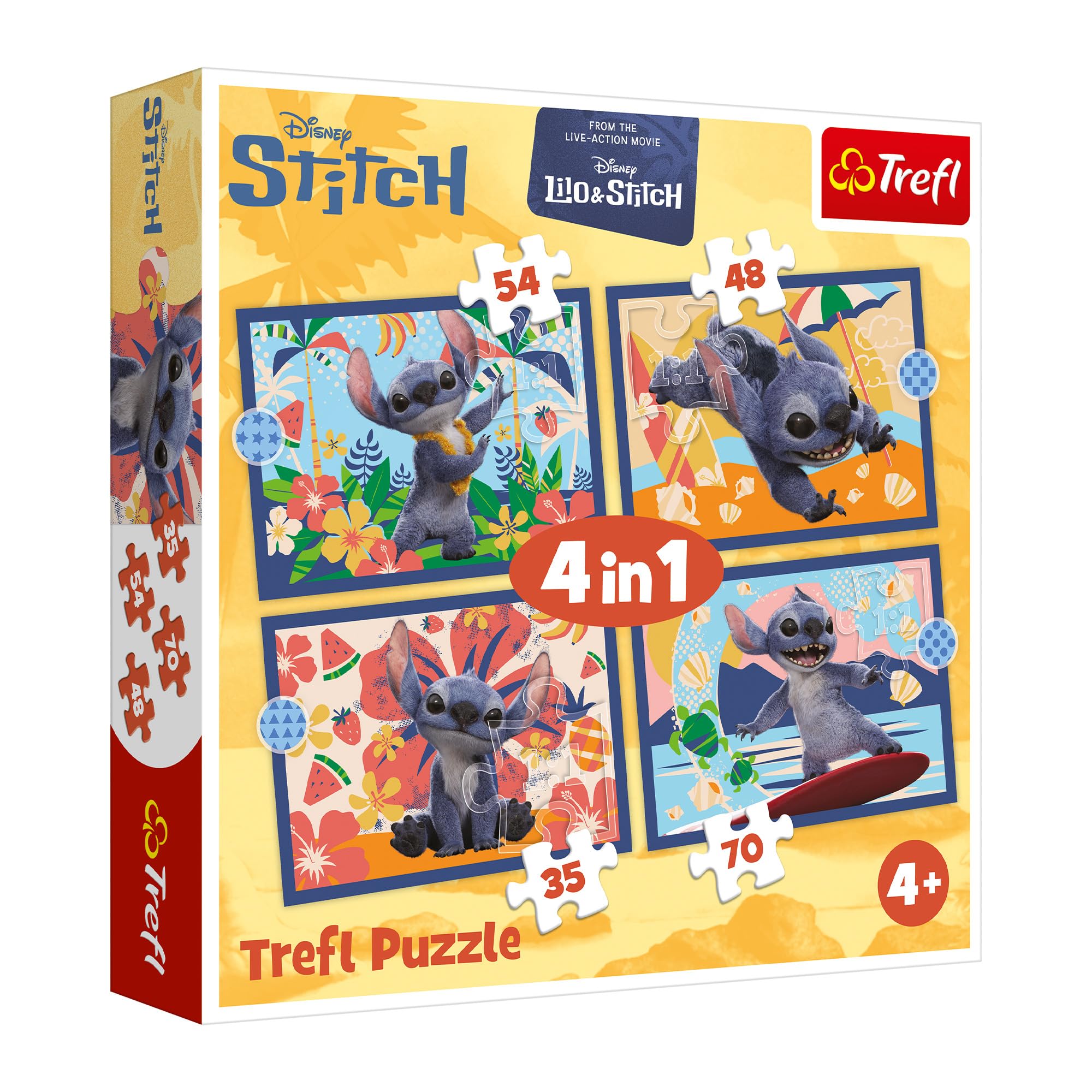 trefl-red-lilo-stitch-puzzle-4-en-1-35-70-p-d-s-4-ans image 1