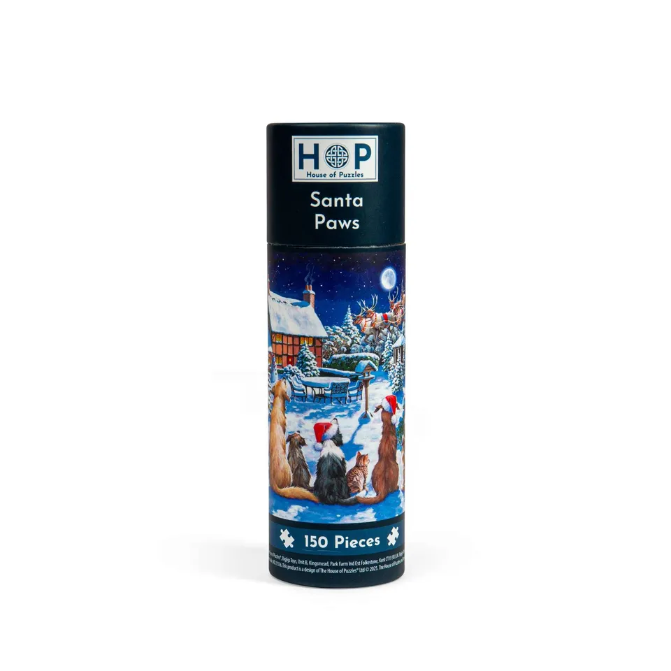 house-of-puzzles-santa-paws-mini-puzzle-150-pi-ces-tube-no-l image 1