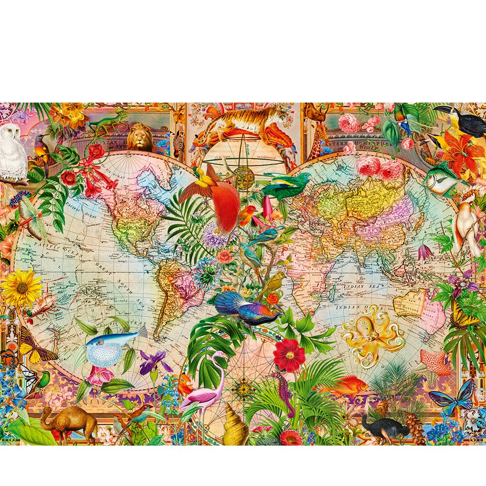 trefl-premium-plus-tea-time-carte-du-monde-puzzle-1000-pi-ces image 2