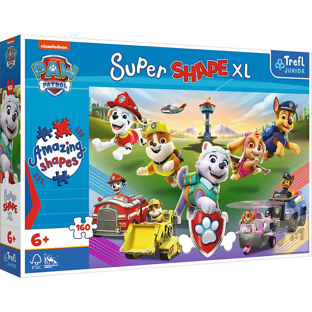 trefl-junior-super-shape-160-puzzle-enfant-paw-patrol-chiens-xl image 1