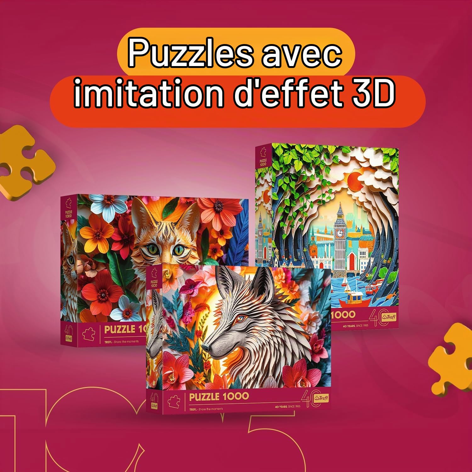trefl-premium-plus-loup-effet-3d-puzzle-1000-pi-ces image 2