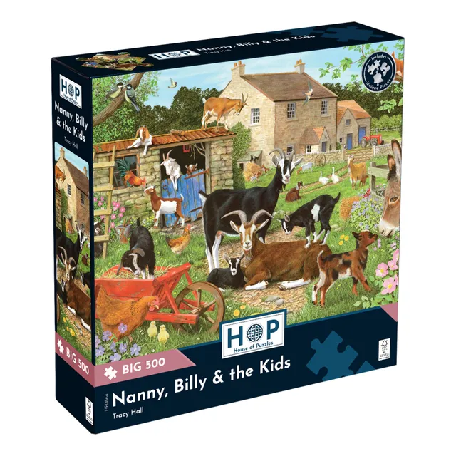 house-of-puzzles-nanny-billy-kids-puzzle-big-500-pi-ces-ferme image 1