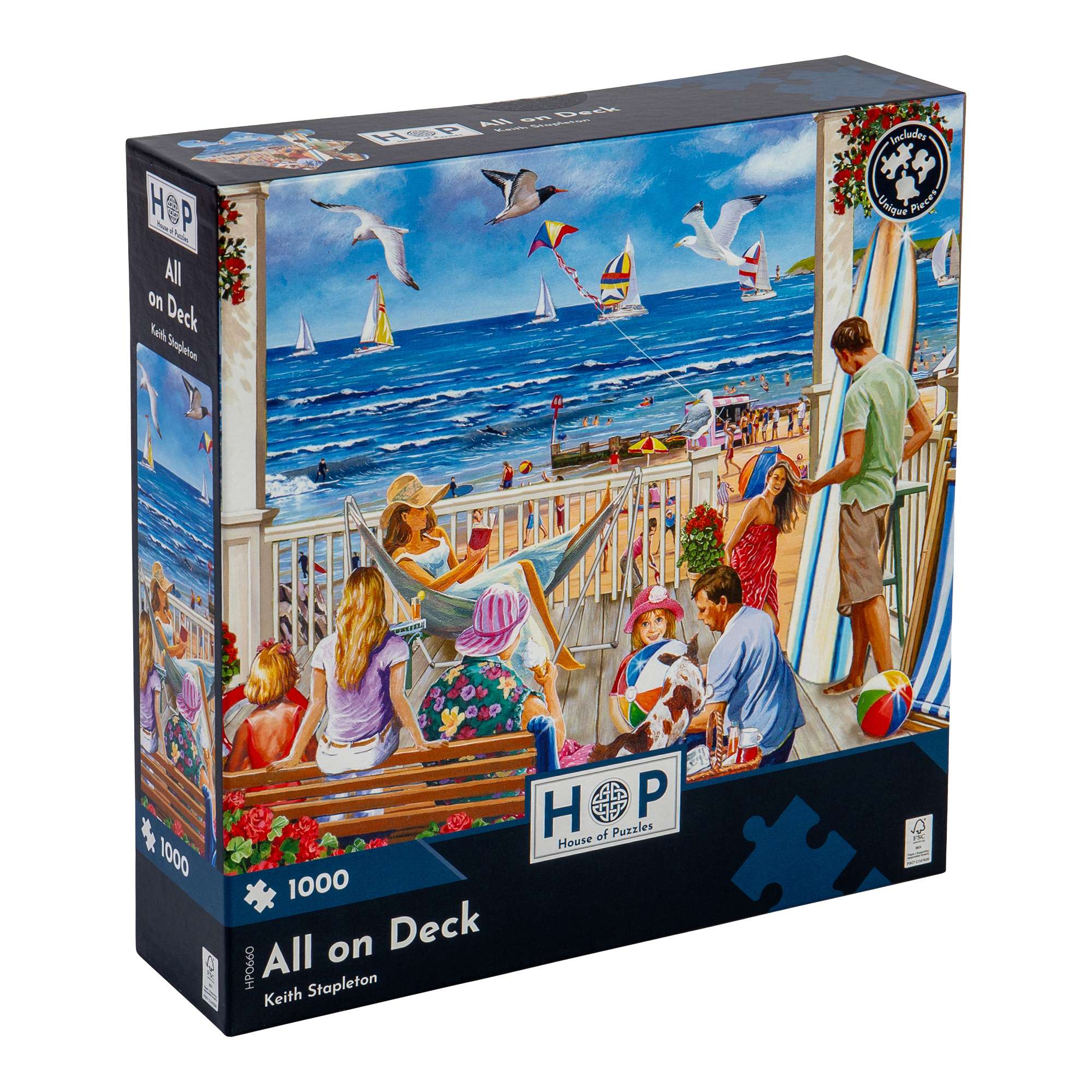 house-of-puzzles-all-on-deck-puzzle-1000-pi-ces-plage image 1