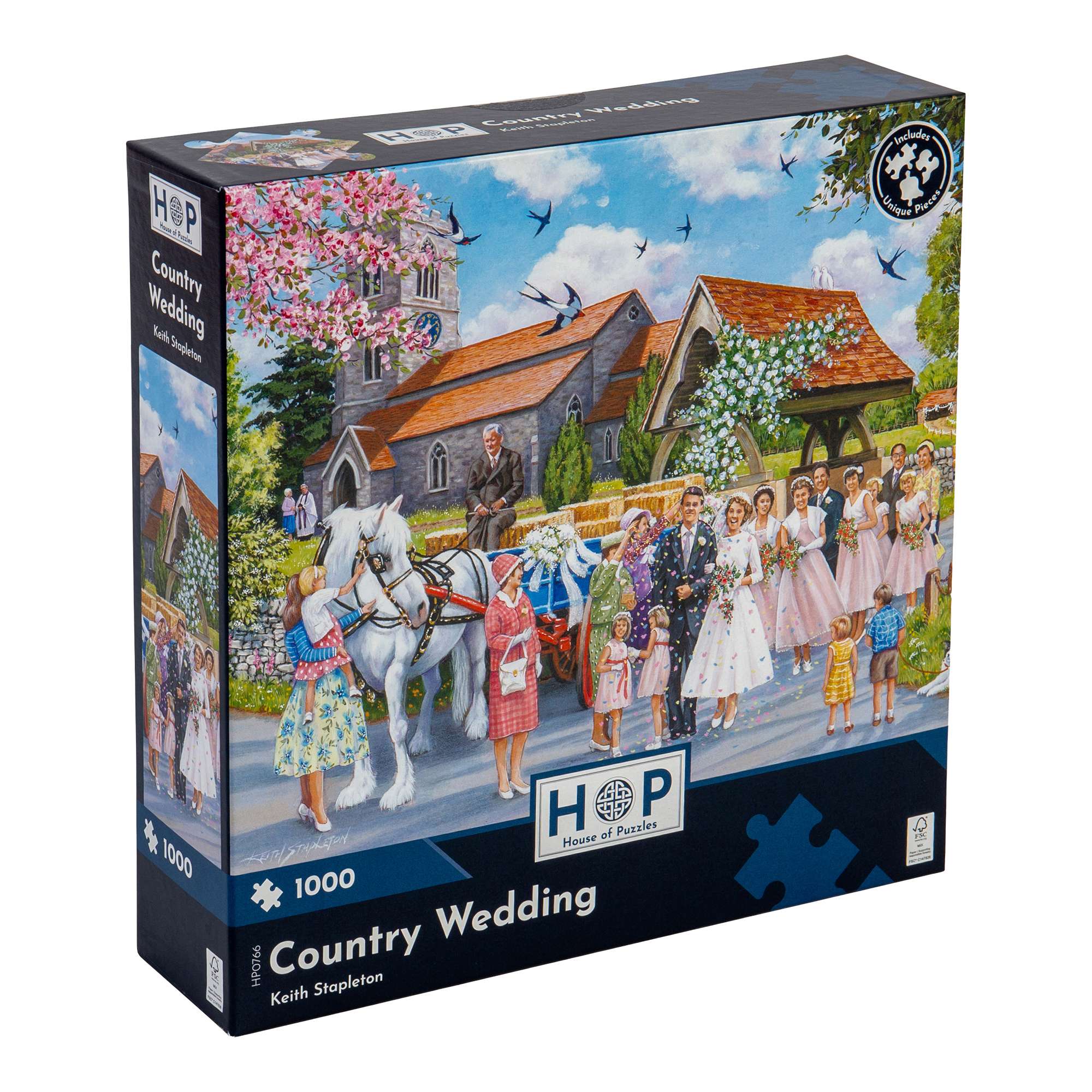 house-of-puzzles-country-wedding-puzzle-1000-pi-ces-mariage-campagne image 1