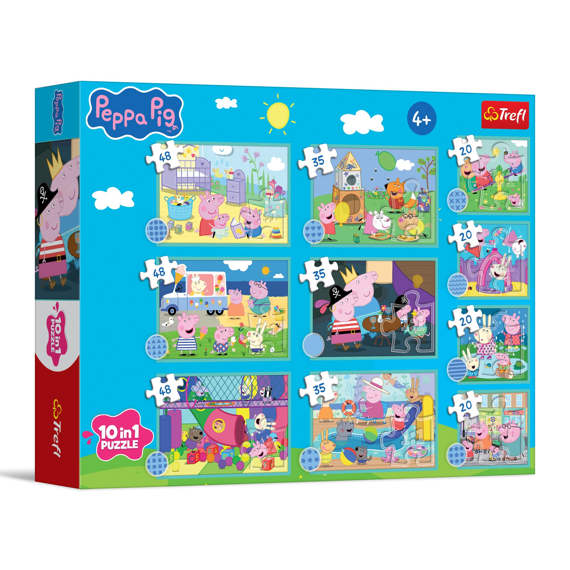 trefl-red-peppa-pig-monde-amusant-puzzle-10-en-1-4-ans image 1