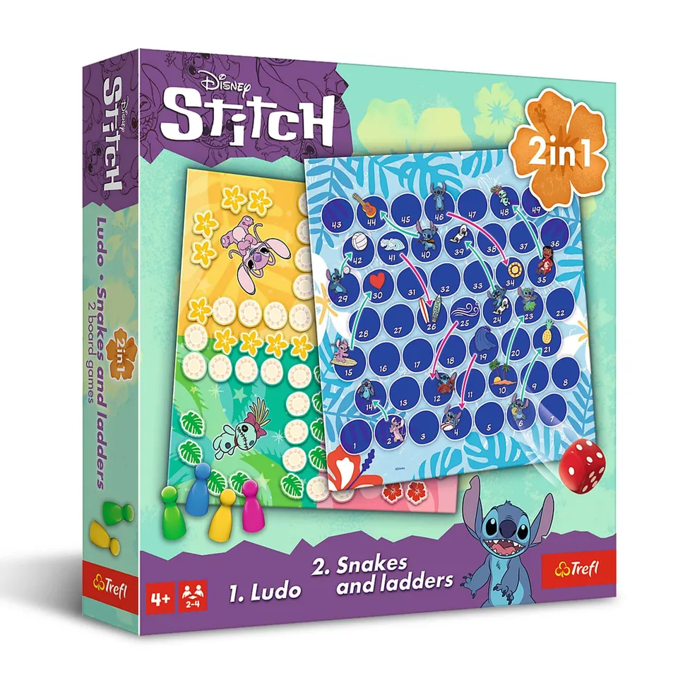 trefl-red-ludo-serpents-chelles-lilo-stitch-jeu-2-en-1 image 1