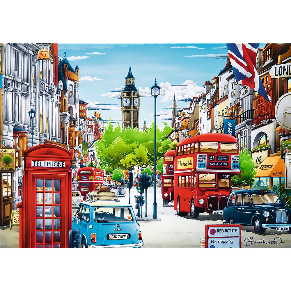 trefl-red-rue-de-londres-puzzle-1000-pi-ces-big-ben image 2