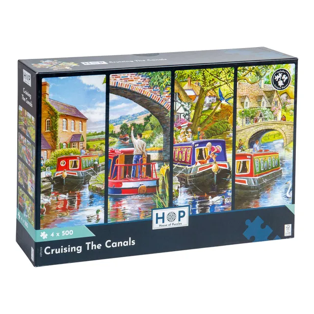 house-of-puzzles-cruising-canals-coffret-4x500-pi-ces-canaux image 1