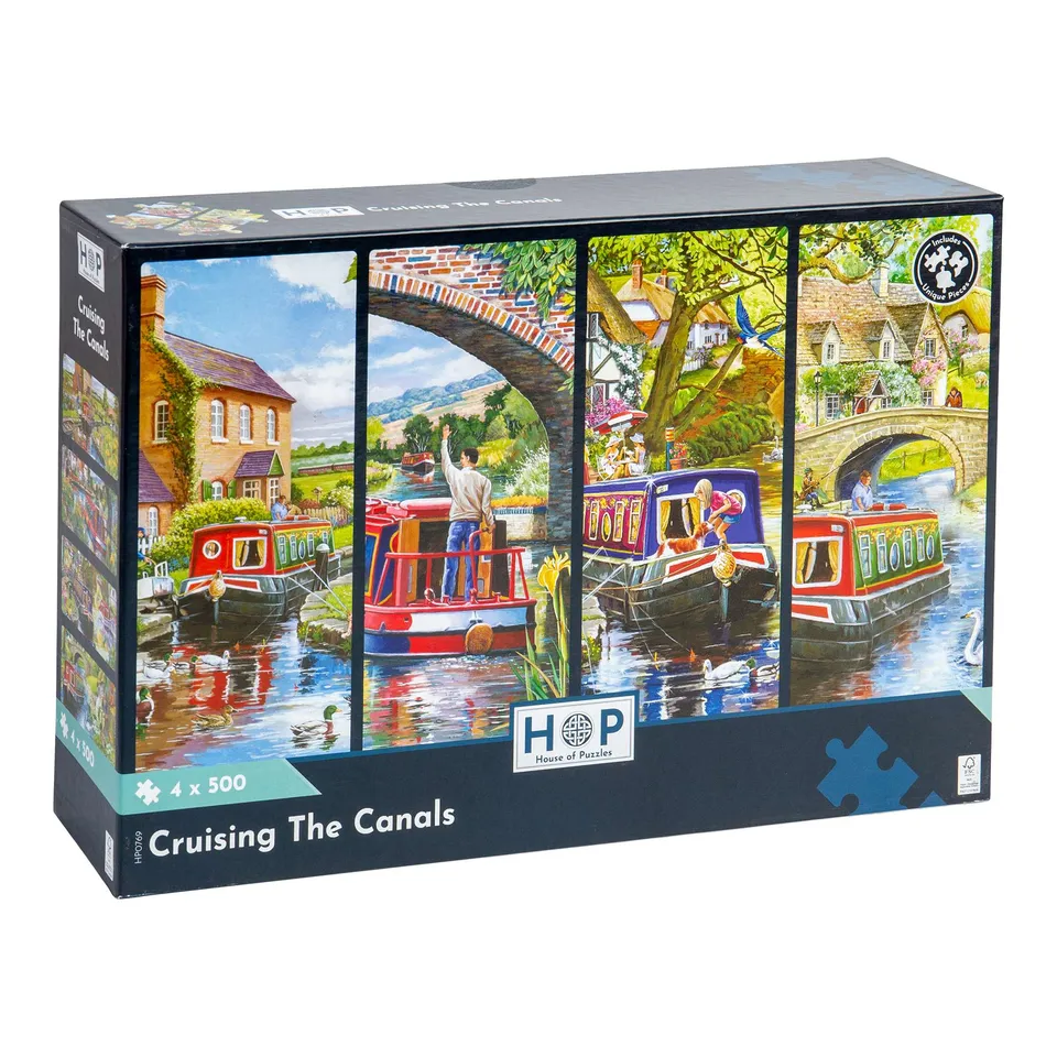 house-of-puzzles-cruising-canals-coffret-4x500-pi-ces-canaux image 1
