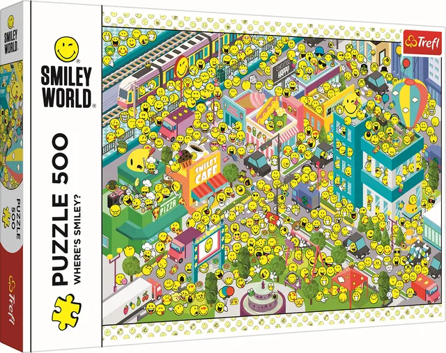 trefl-smiley-world-o-est-smiley-puzzle-500-pi-ces-ville image 1