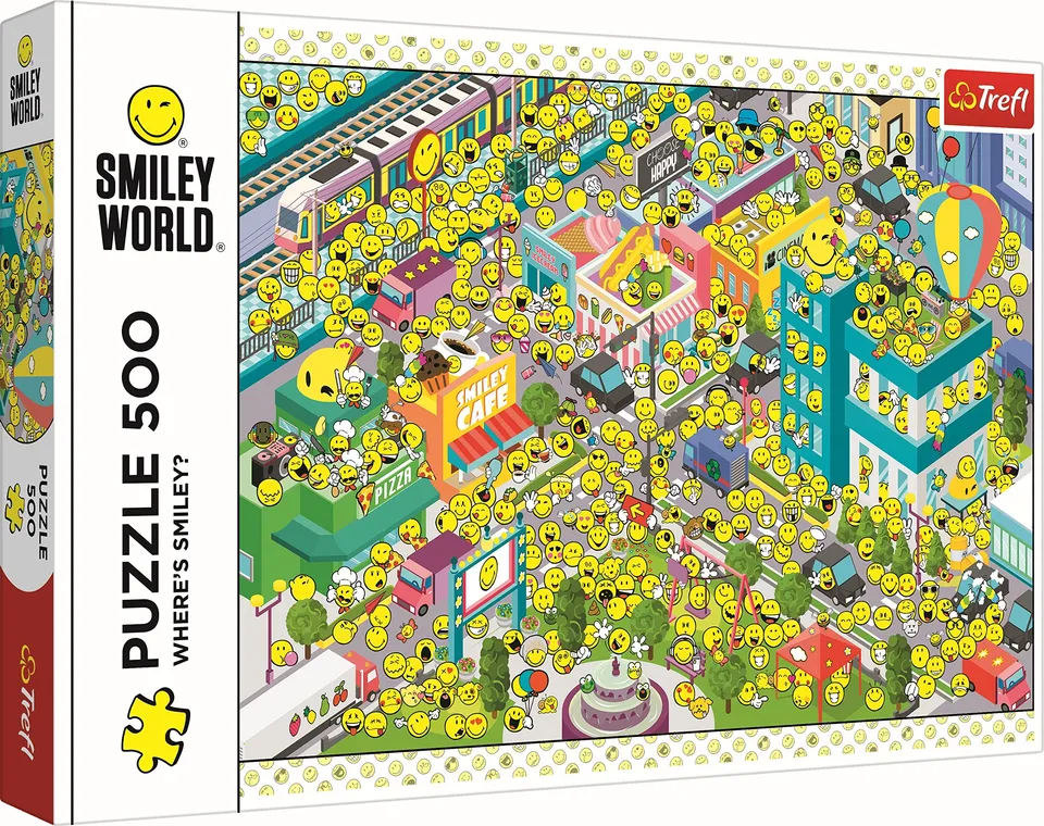 trefl-smiley-world-o-est-smiley-puzzle-500-pi-ces-ville image 1