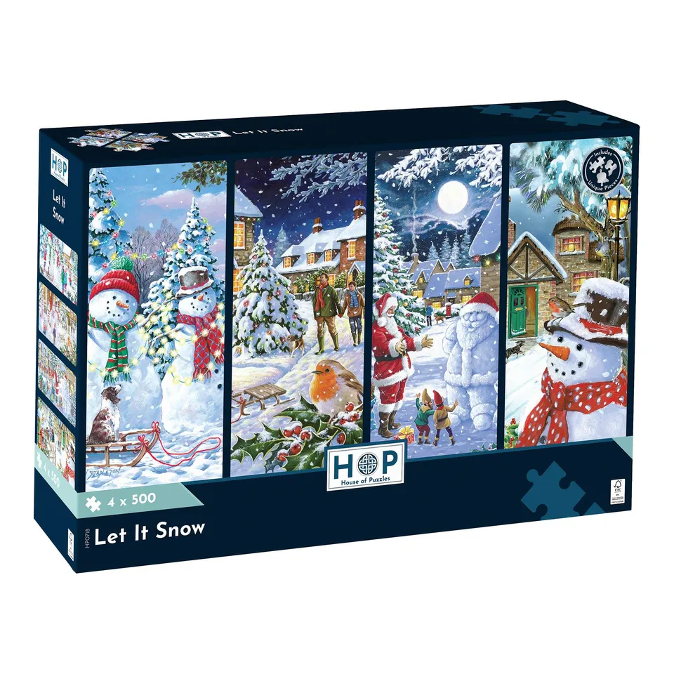 house-of-puzzles-let-it-snow-puzzle-4x500-pi-ces-hiver-no-l image 1