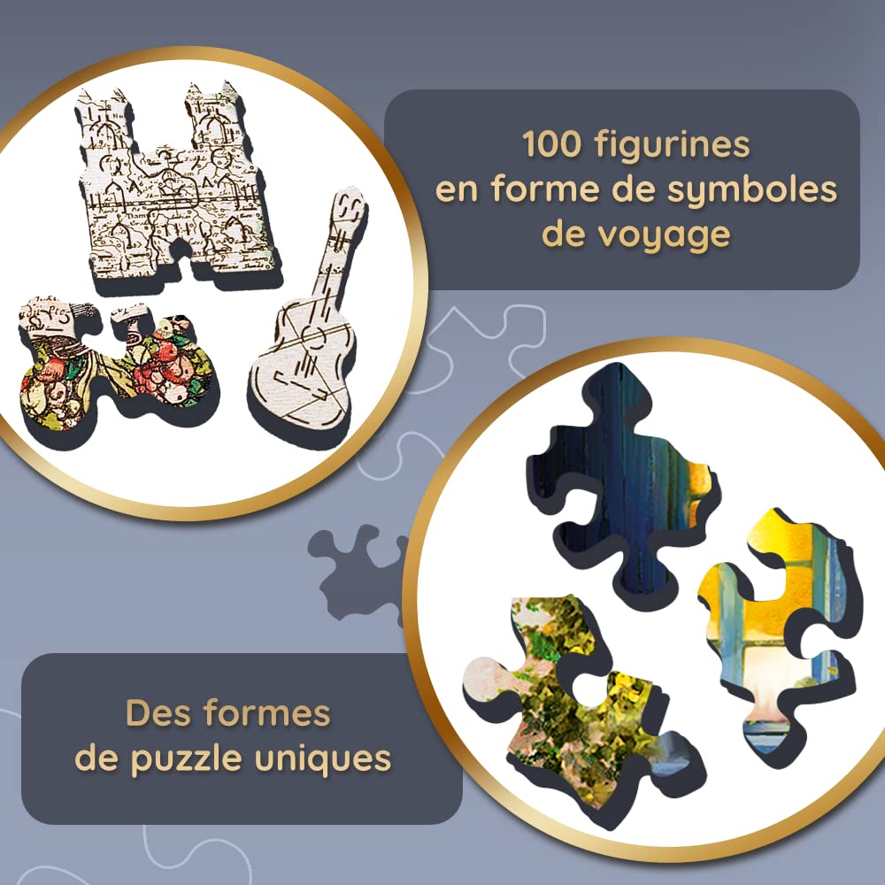 trefl-wood-craft-carte-du-monde-ancienne-puzzle-bois-1000-pi-ces image 5