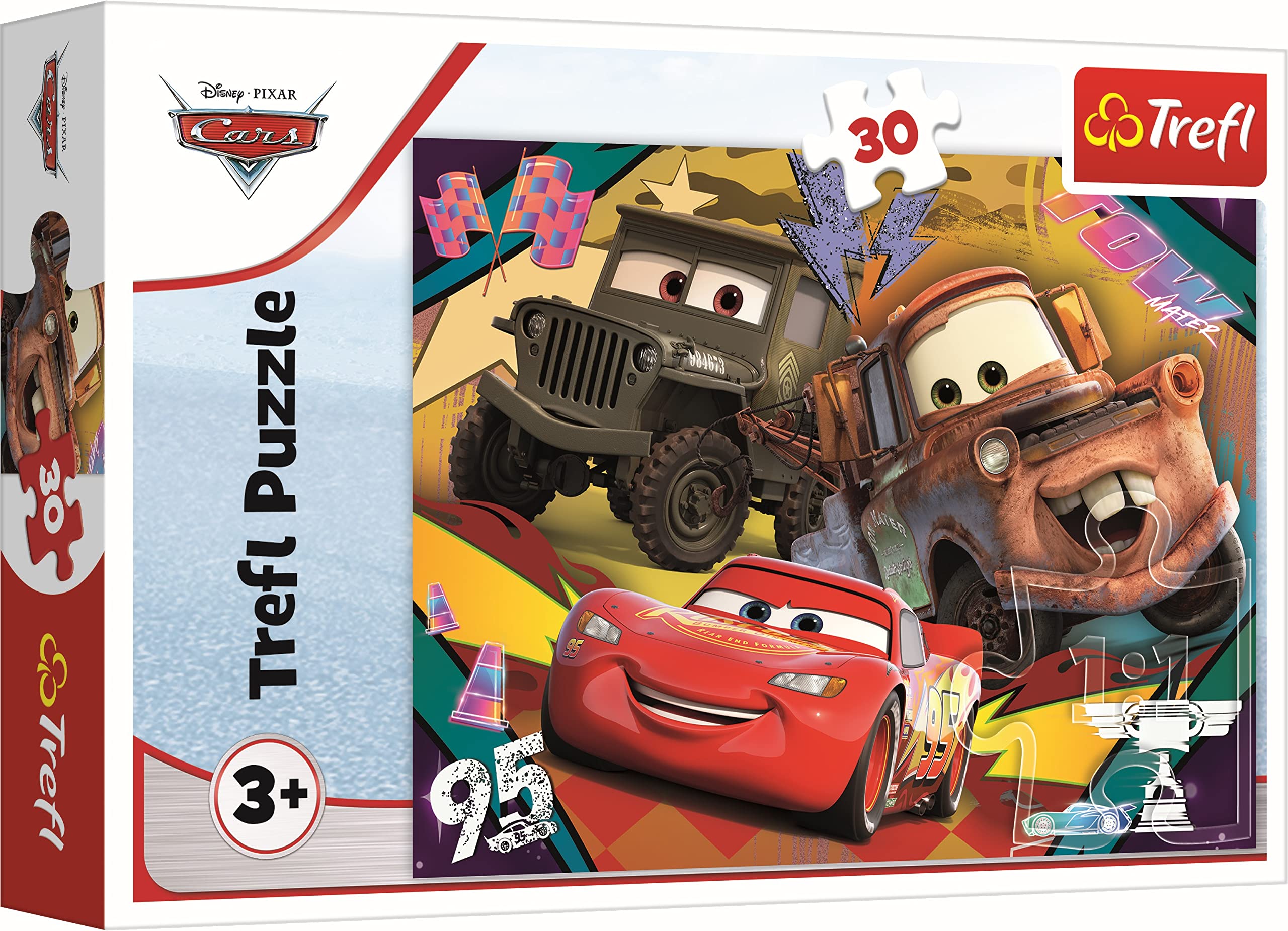 trefl-cars-voitures-en-exc-s-de-vitesse-puzzle-30-pi-ces-disney-3-ans image 1