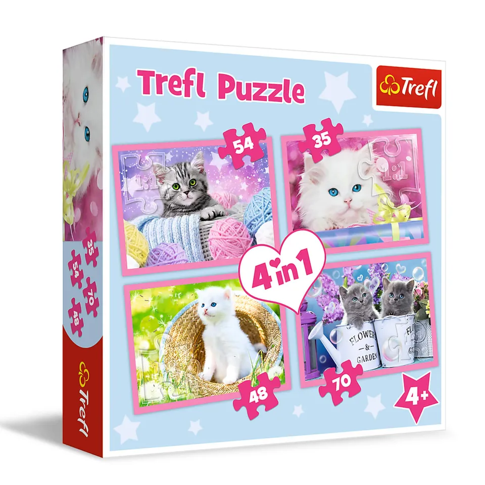 trefl-chats-puzzle-enfant-4-en-1-de-35-70-pi-ces image 1
