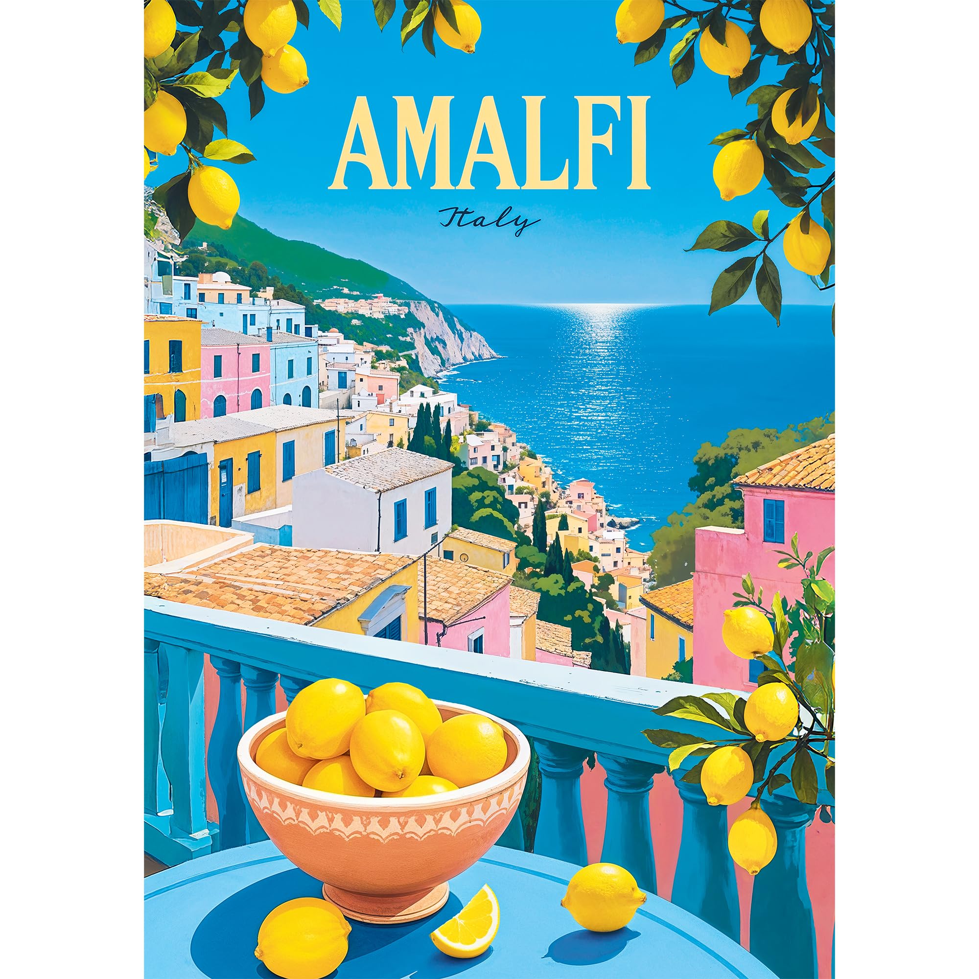 trefl-premium-plus-amalfi-italie-puzzle-1000-pi-ces-affiche-vintage image 2