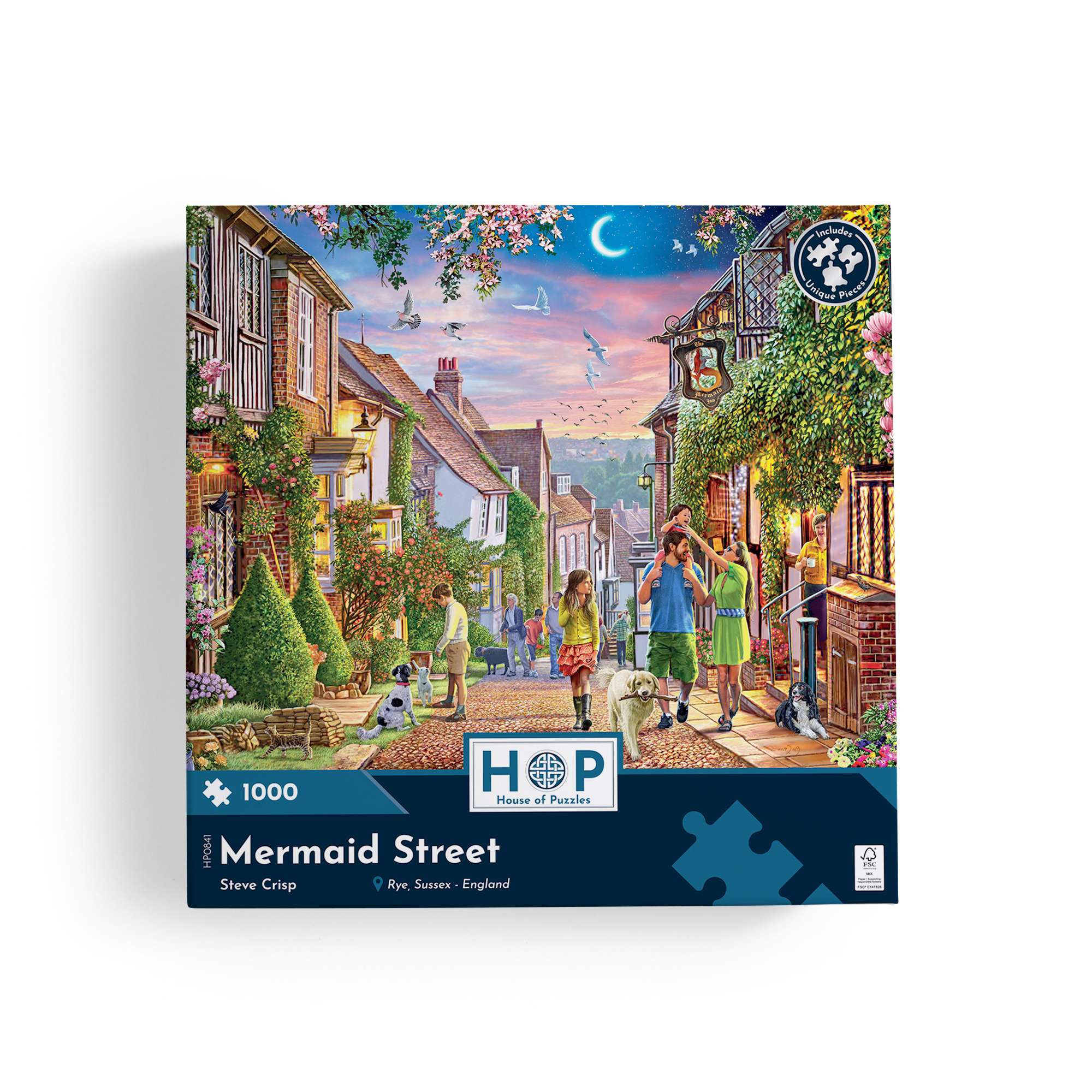 house-of-puzzles-puzzle-1000-pi-ces-mermaid-street-rye-nuit-steve-crisp image 4