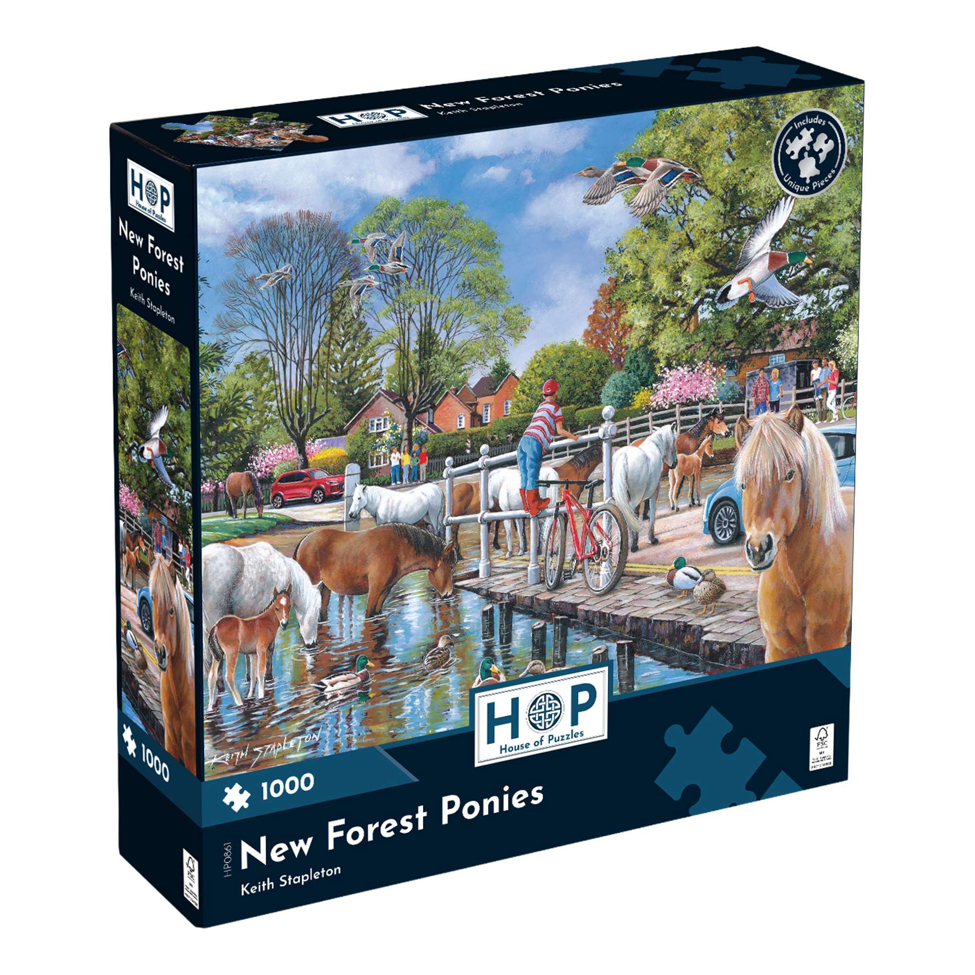 house-of-puzzles-new-forest-ponies-puzzle-1000-pi-ces-chevaux image 1