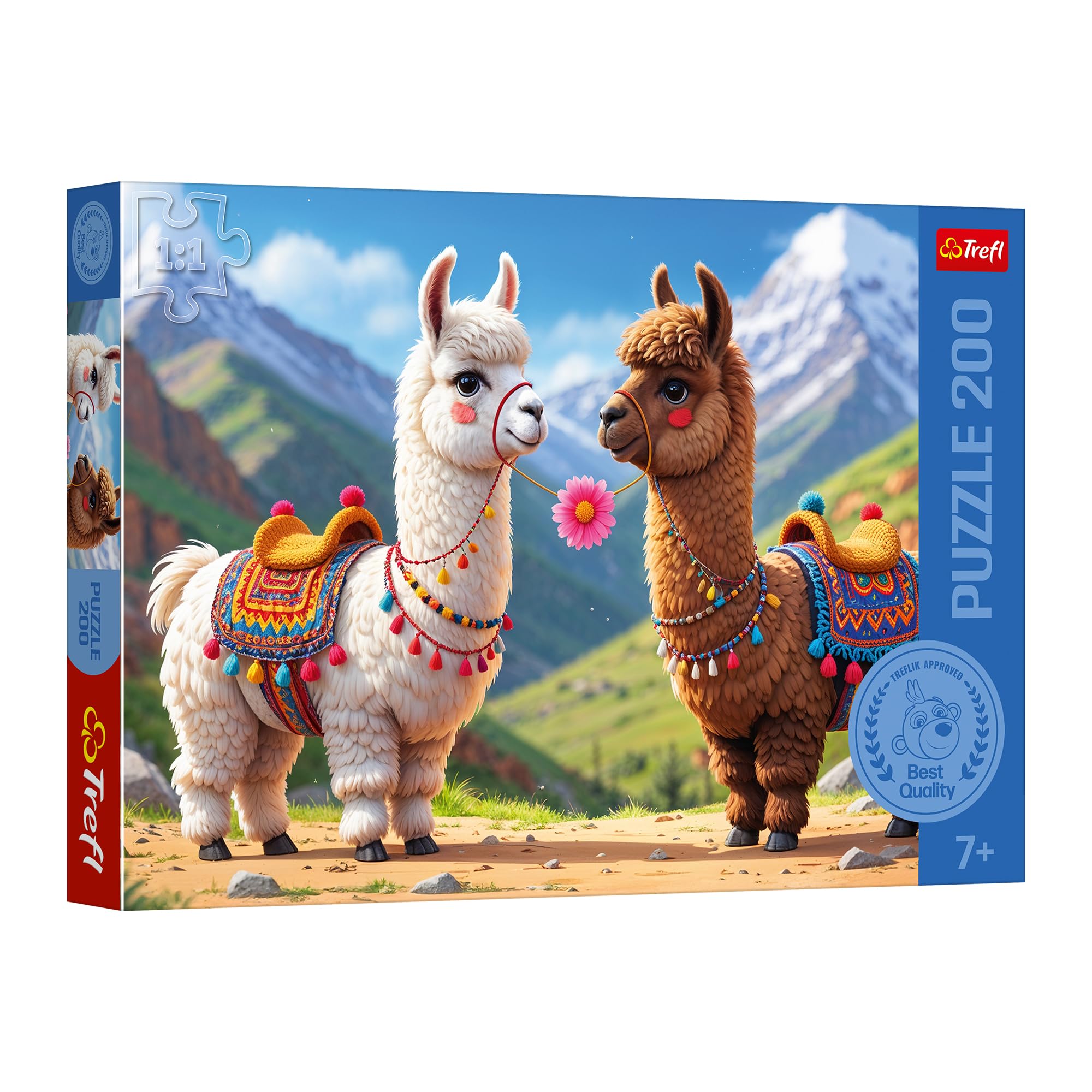 trefl-the-treflik-family-lamas-color-s-puzzle-200-pi-ces-7-ans image 1
