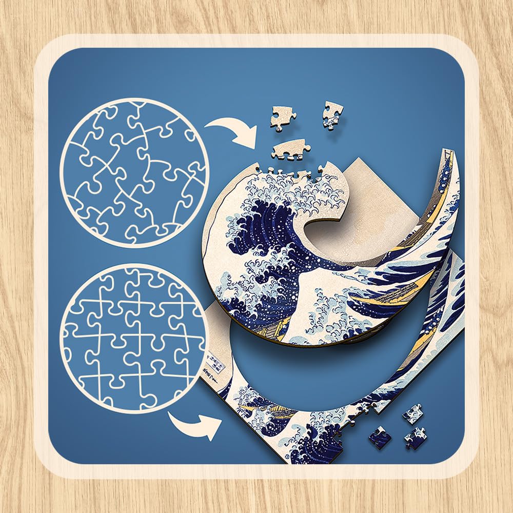 trefl-wood-craft-grande-vague-puzzle-bois-200-pi-ces-hokusai image 3