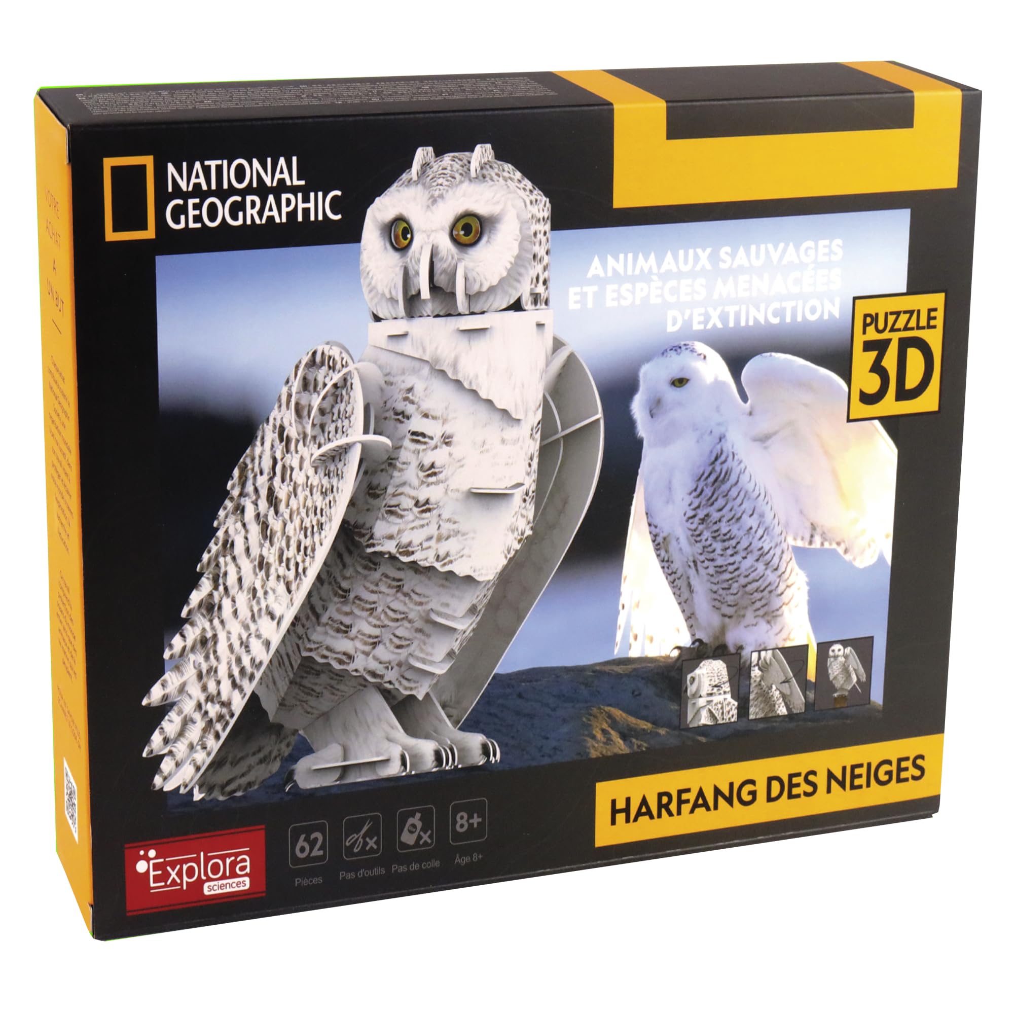 explora-maquettes-3d-540214-chouette-des-neiges-puzzle-3d-62-pi-ces image 2