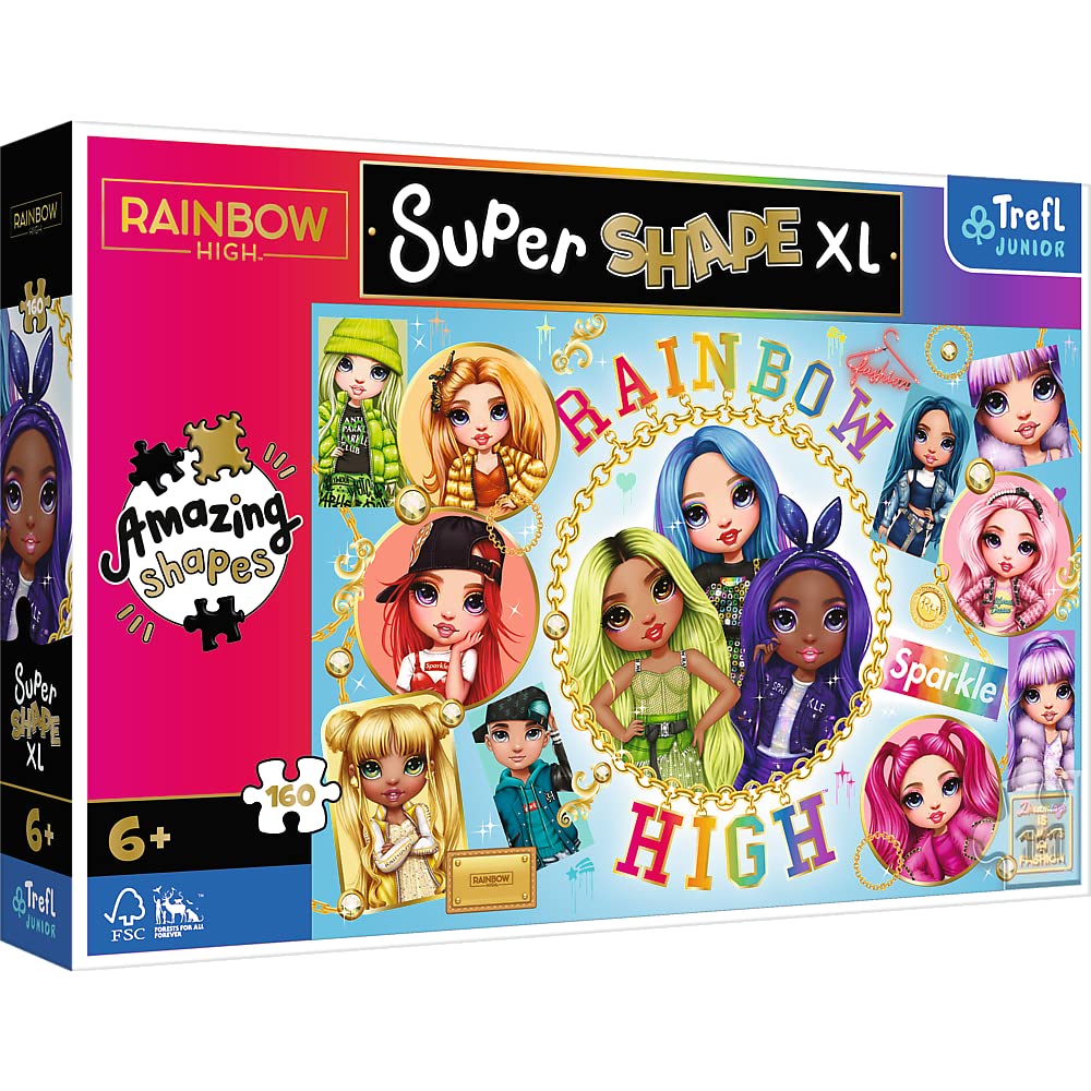 trefl-junior-rainbow-high-puzzle-160-xl-super-shape-6-ans image 1