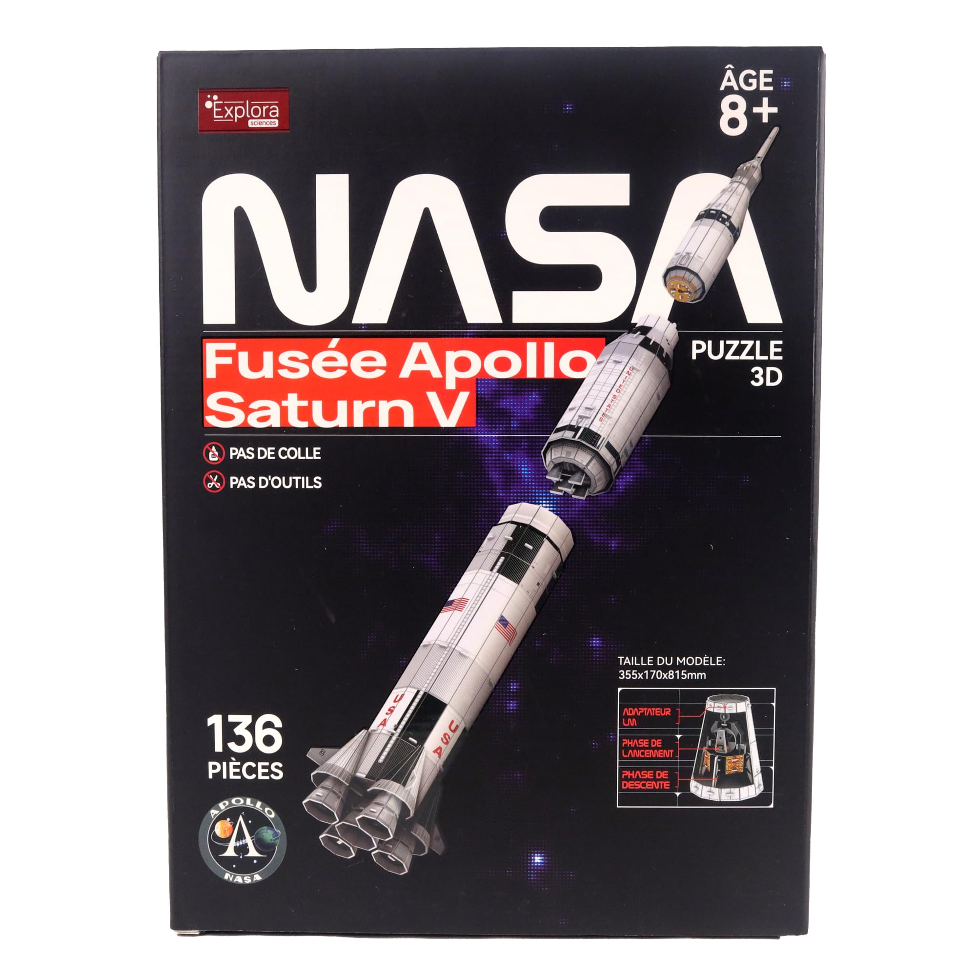 explora-maquettes-3d-fus-e-apollo-saturne-v-136-pi-ces-8-ans image 2