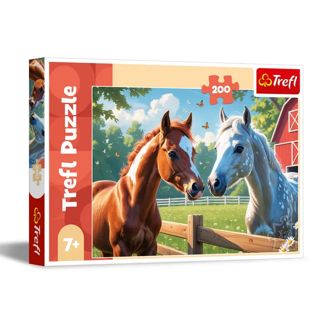 trefl-chevaux-dans-la-clairi-re-puzzle-enfant-200-pi-ces image 1