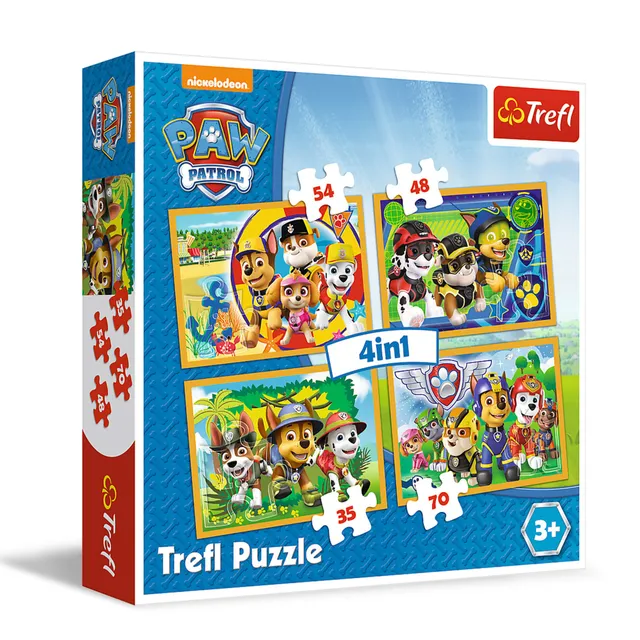 trefl-red-34307-puzzle-4-en-1-pat-patrouille-35-70-pi-ces image 1