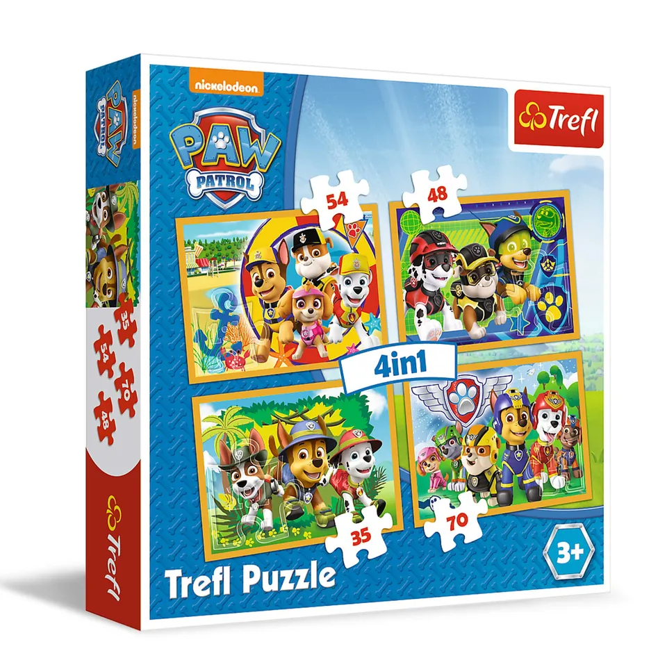 trefl-red-34307-puzzle-4-en-1-pat-patrouille-35-70-pi-ces image 1