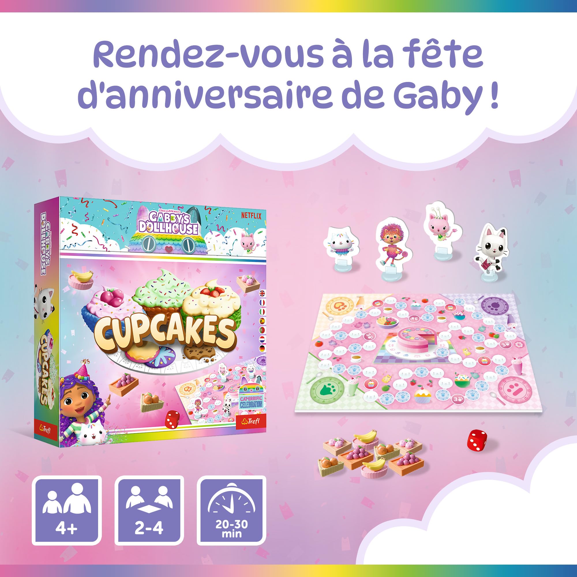 trefl-red-cupcakes-gabby-s-dollhouse-jeu-de-soci-t-d-s-4-ans image 2