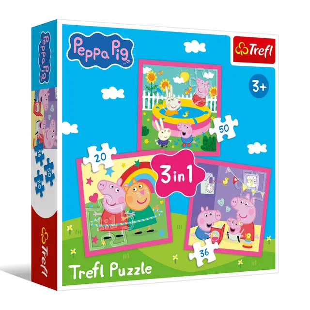 trefl-red-peppa-pig-et-ses-amis-puzzle-3-en-1-3-ans image 1