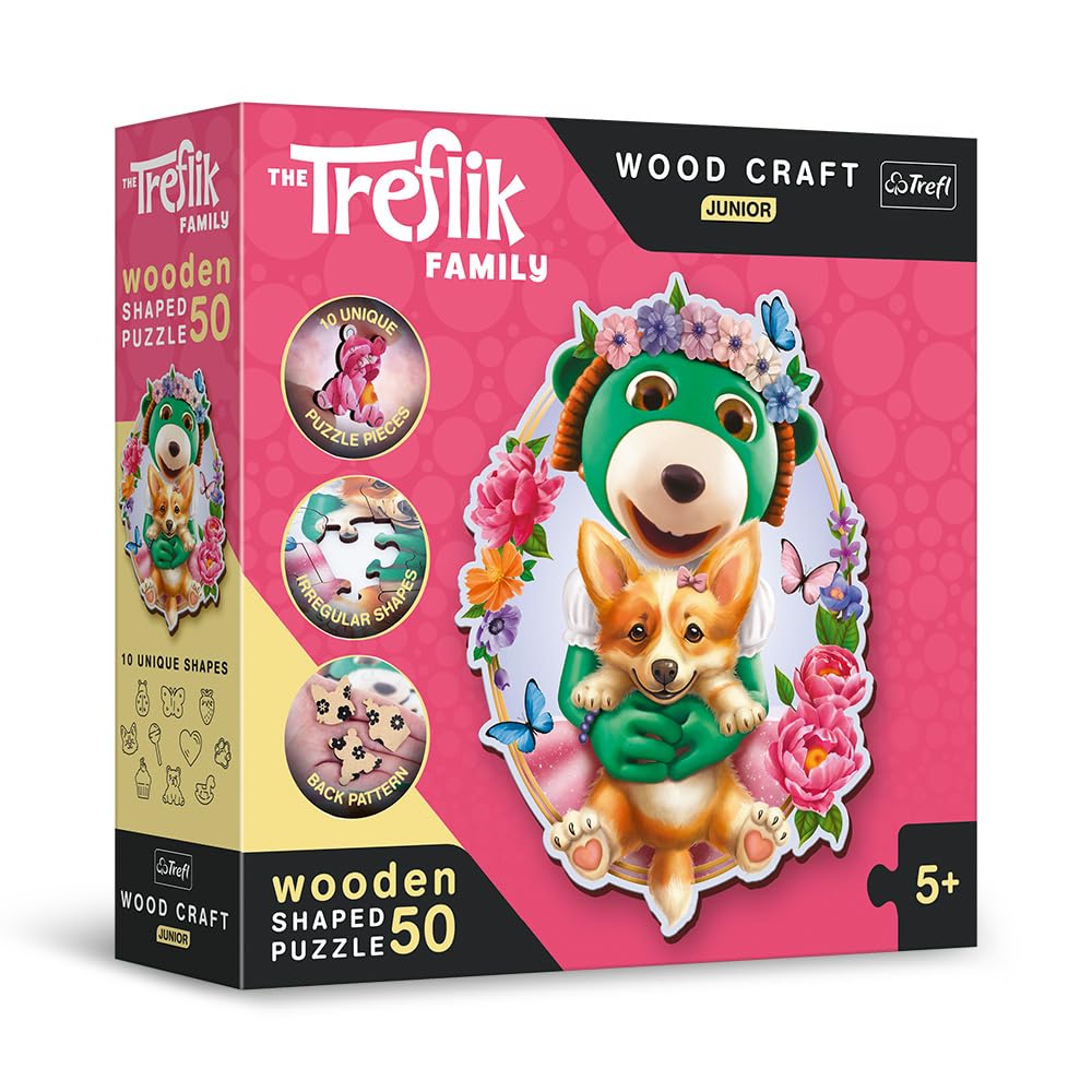 trefl-wood-craft-junior-puzzle-bois-50-pi-ces-trefliki-5-ans image 2