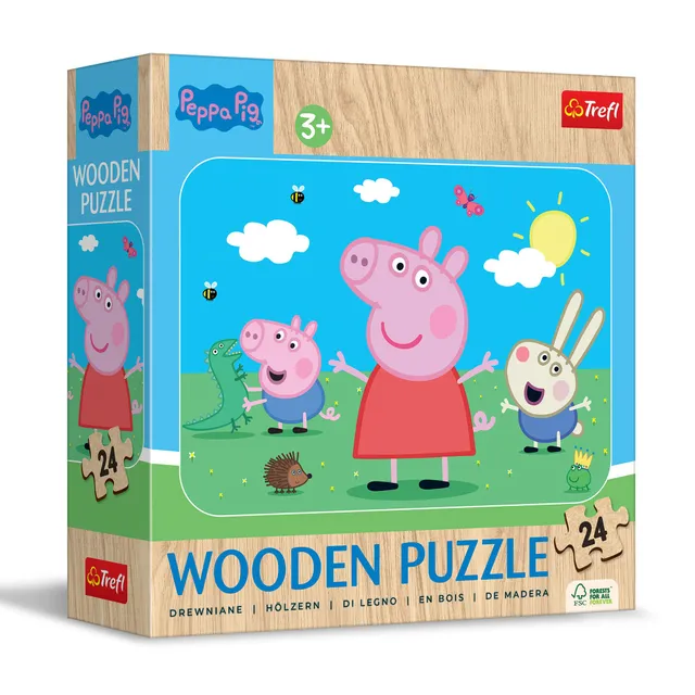 trefl-wood-craft-peppa-pig-puzzle-bois-24-pi-ces image 1