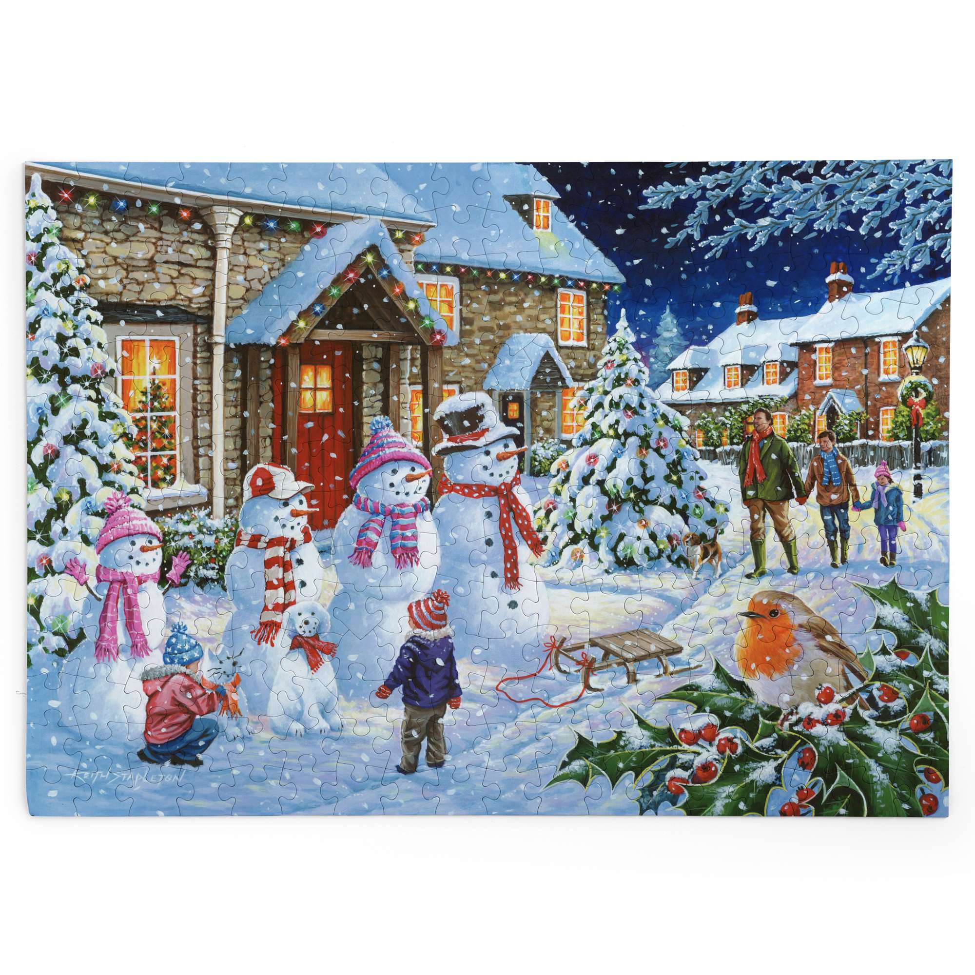 house-of-puzzles-snow-family-puzzle-250-pi-ces-no-l-grandes-pi-ces image 2