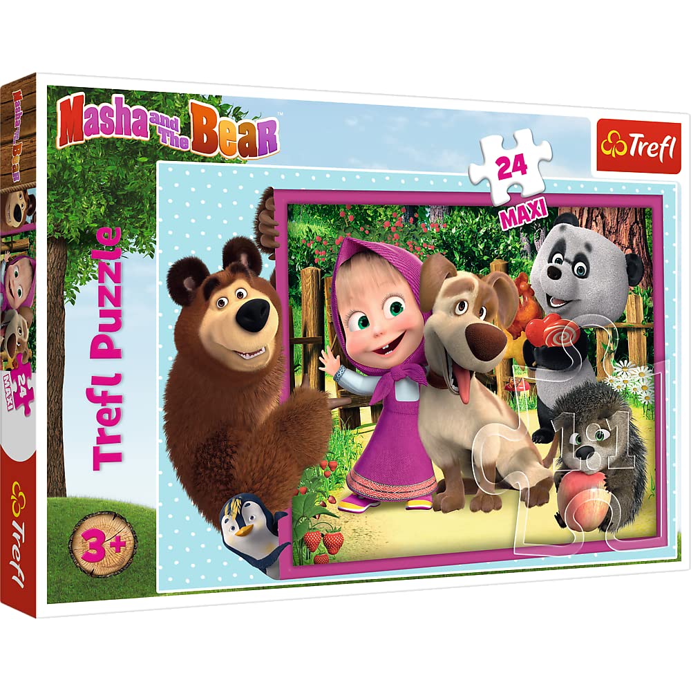 trefl-red-masha-et-l-ours-puzzle-24-maxi-3-ans image 1