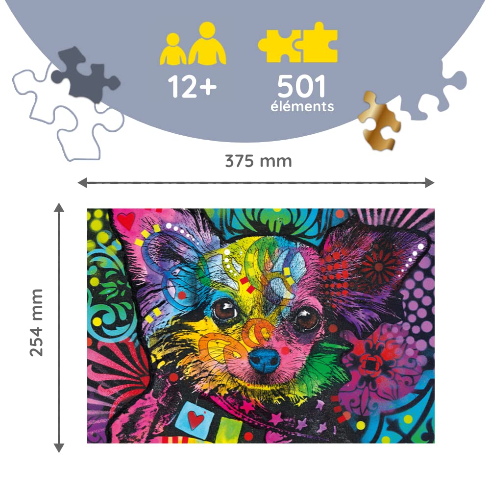 trefl-wood-craft-chien-color-puzzle-bois-501-pi-ces-animaux image 3