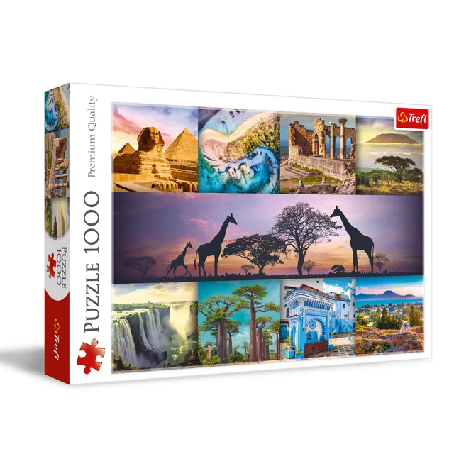 trefl-red-collage-afrique-puzzle-1000-pieces-sphinx image 1
