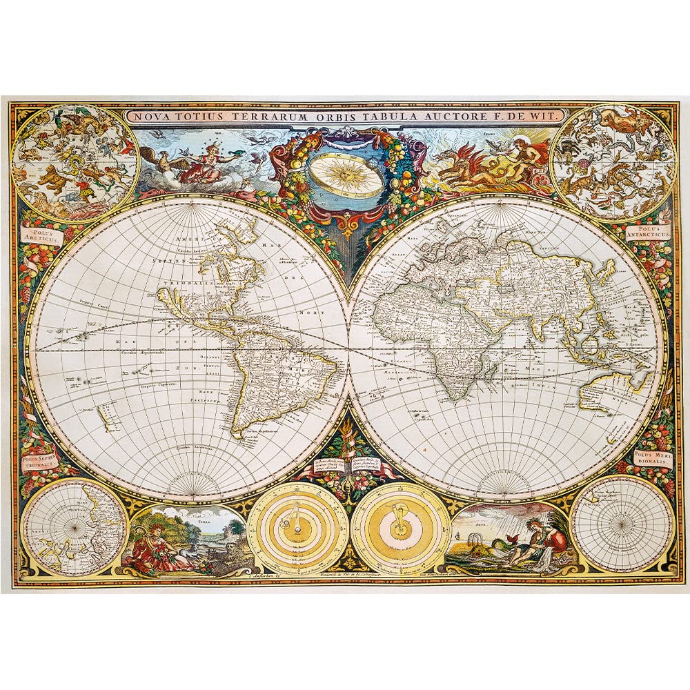 trefl-wood-craft-carte-du-monde-ancienne-puzzle-bois-1000-pi-ces image 2