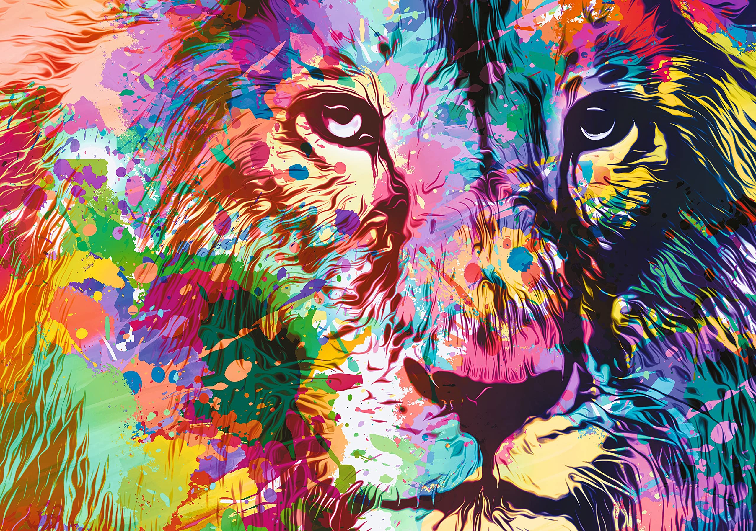 trefl-red-lion-color-puzzle-1000-pi-ces-portrait-animaux image 2