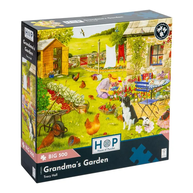 house-of-puzzles-grandma-s-garden-big-puzzle-500-pi-ces-xxl image 1