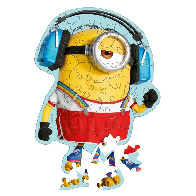trefl-wood-craft-puzzle-bois-50-pcs-minions-minion-d-lirant image 1
