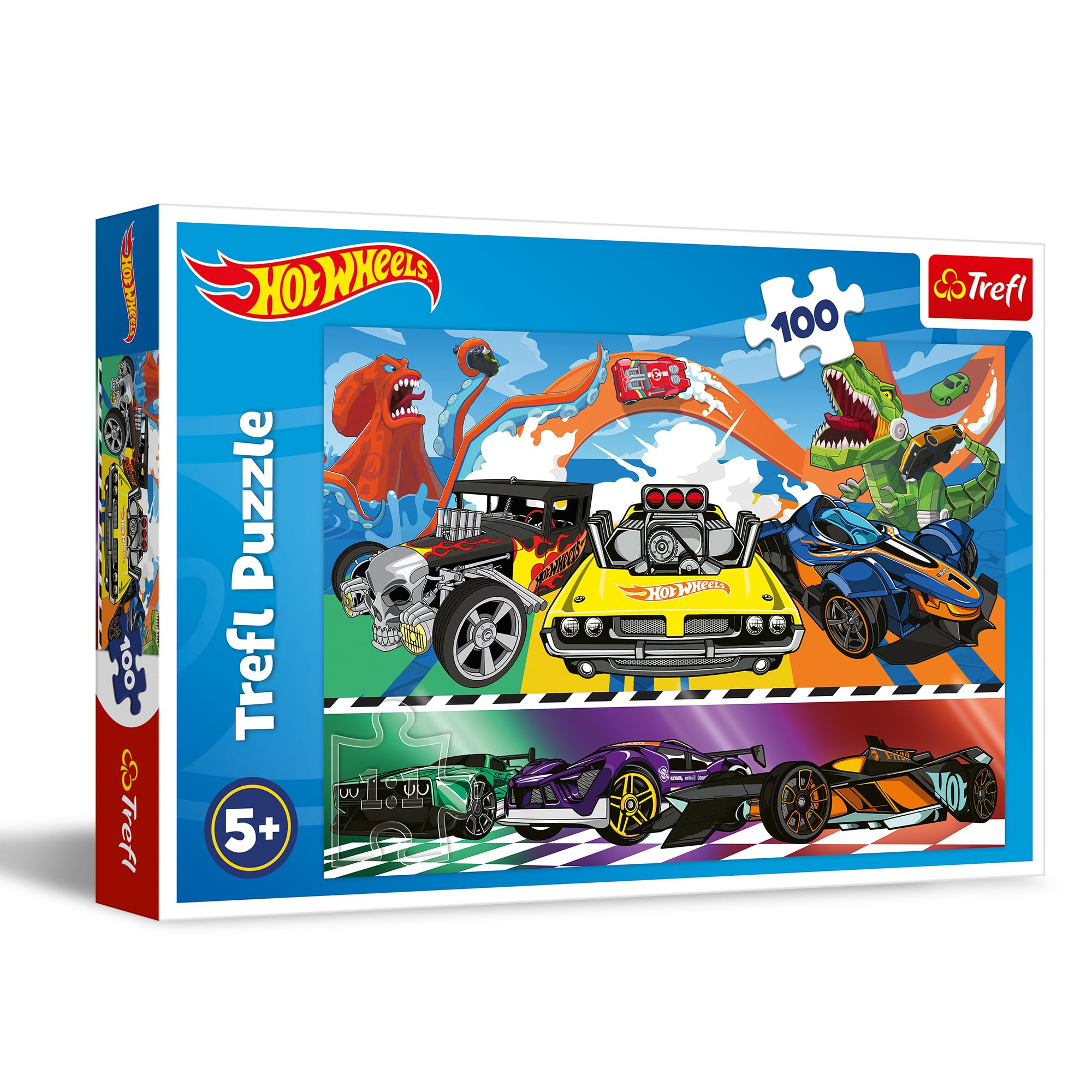 trefl-red-hot-wheels-puzzle-100-pi-ces-voitures-5-ans image 1