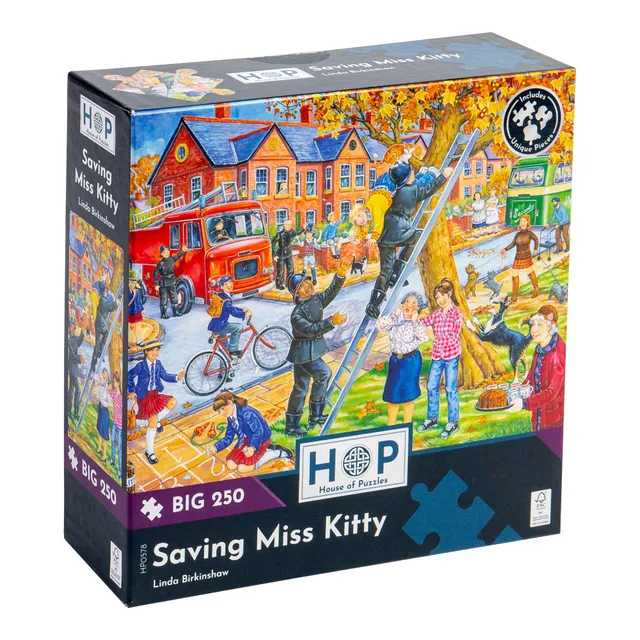 house-of-puzzles-saving-miss-kitty-puzzle-250-extra-larges-famille image 1