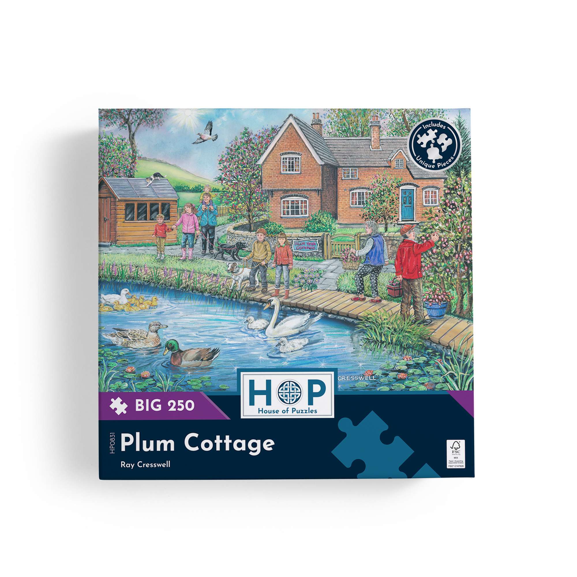house-of-puzzles-plum-cottage-puzzle-250-grandes-pi-ces-cottage image 3