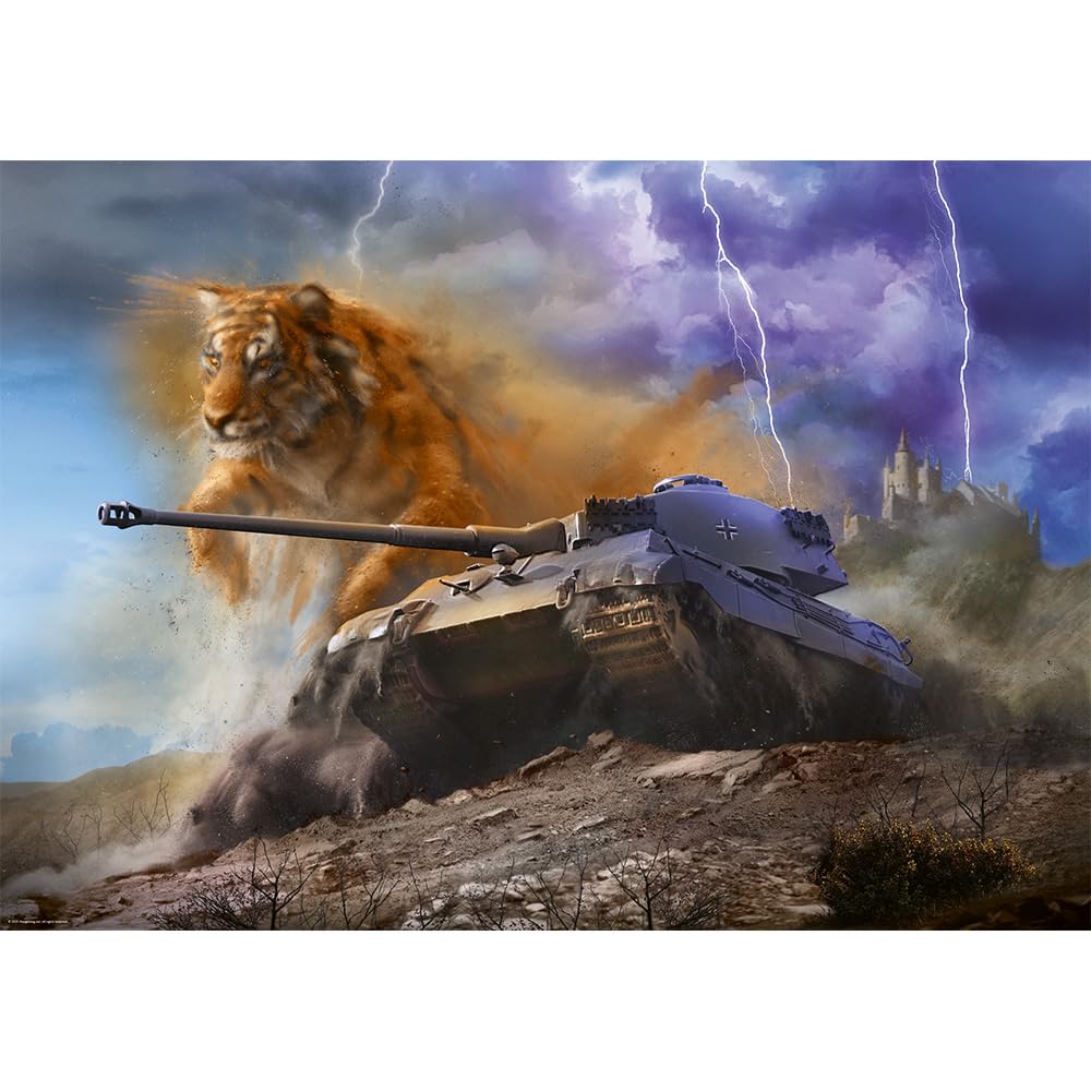 trefl-premium-plus-world-of-tanks-puzzle-1000-pi-ces-tiger-ii image 2