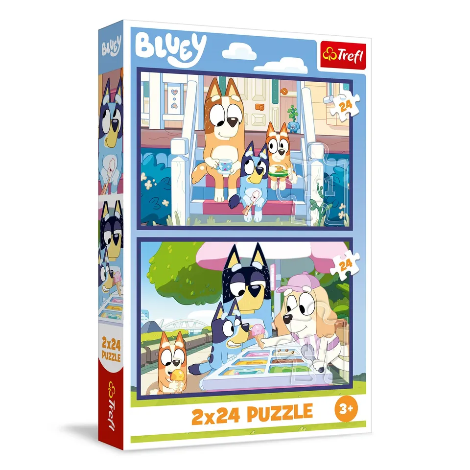 trefl-red-bluey-dr-le-de-bluey-puzzle-2x24-pi-ces-3-ans image 1